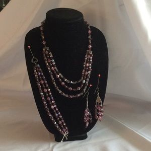 Necklace set with bracelet & earrings